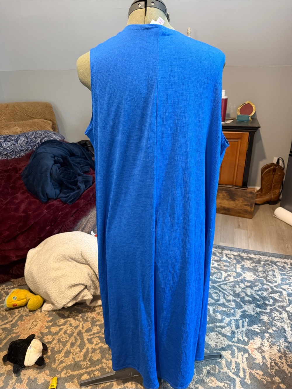 LuLaRoe Joy Royal Blue Long Open-Front Duster - Picture 2 of 6